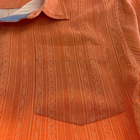 Tommy Bahama Short Sleeve Orange Button Down Casual Shirt Size XXL - Picture 7 of 9